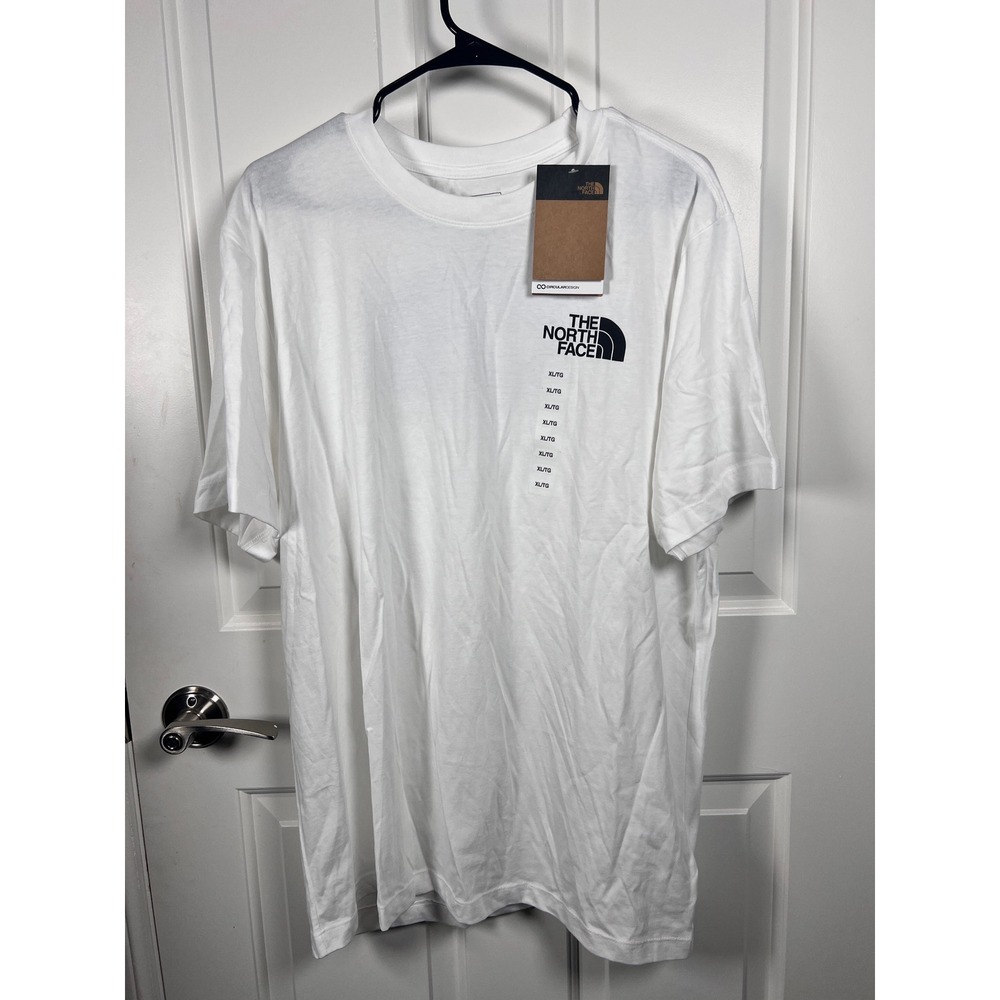 The North Face Men Circular Design Graphic T-Shirt White XL Never Stop Exploring